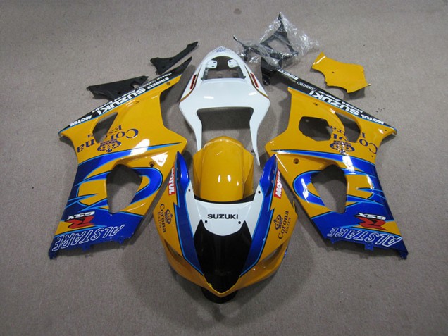 Amarillo Azul Corona Extra Carenado Suzuki GSXR 1000 K3 03-04