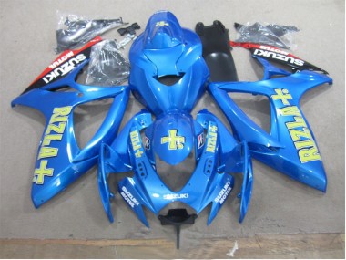 Azul Amarillo Rizla Carenado Suzuki GSXR 600 K6 06-07