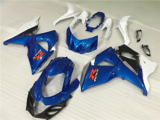 Azul Blanco ABS Kits Carenado Suzuki GSXR 1000 K9 09-16