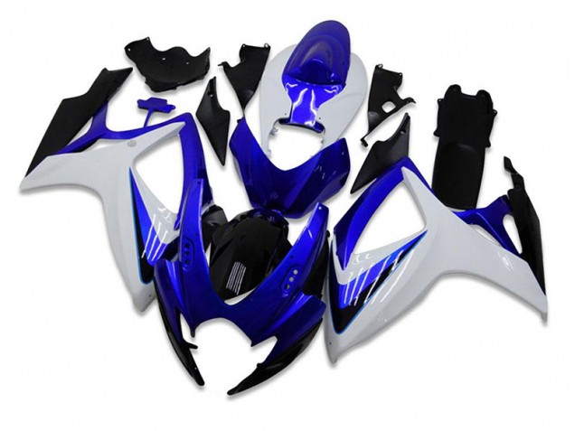 Azul Blanco ABS Kits Carenado Suzuki GSXR 600 / 750 K6 06-07