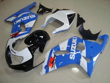 Azul Blanco Kits ABS Carenado Suzuki GSXR 750 K1 K2 K3 01-03