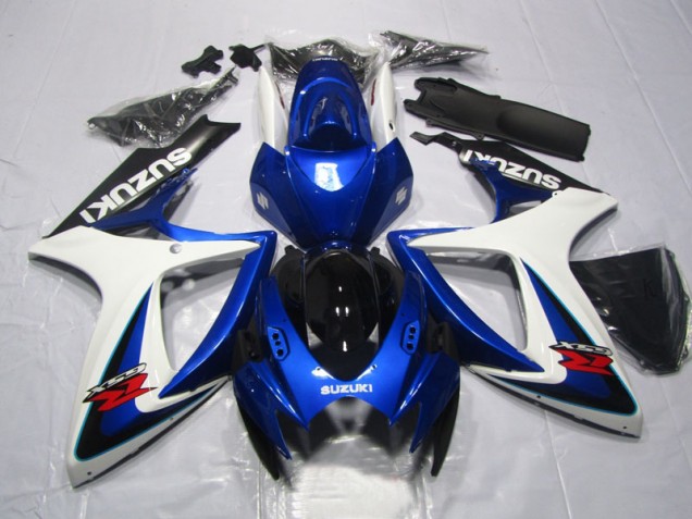 Azul Blanco Kits Completo Carenado Suzuki GSXR 600 K6 06-07