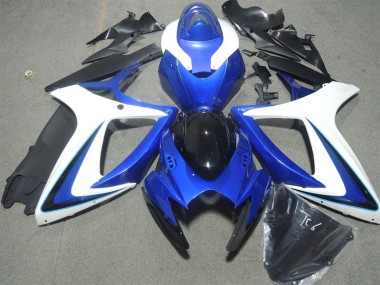 Azul Blanco Negro Carenado Suzuki GSXR 600 K6 06-07