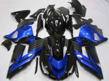 Azul Negro Carenado Kawasaki ZX14R ZZR 1400 06-11