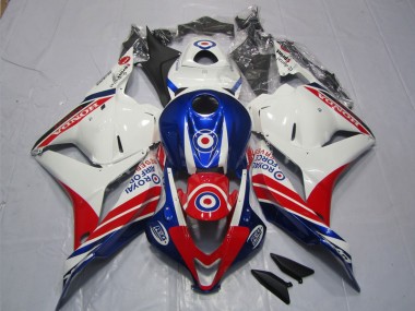 Blanco Azul Rojo Plástico Honda CBR 600 RR 09-12