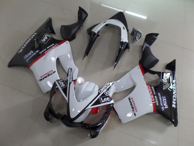 Blanco Negro Carrera Lee Carenado Honda CBR 600 F4i 01-03