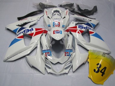 Blanco Pepsi 34 Carenado Suzuki GSXR 1000 K9 09-16