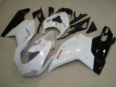 Blanco Perla Negro Carenado Ducati 848 1098 1198 07-14