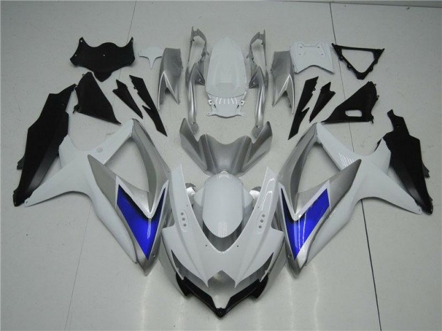 Blanco Plata Azul Carenado Suzuki GSXR 600 / 750 K8 08-10