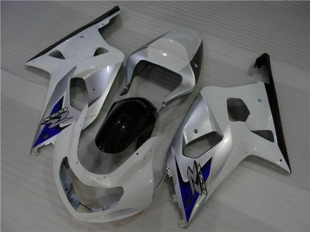 Blanco Plata Carenado Suzuki GSXR 600 / 750 K1 K2 K3 01-03