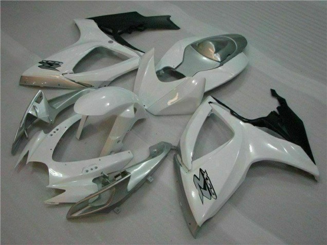 Blanco Plata Plástico Suzuki GSXR 600 / 750 K6 06-07