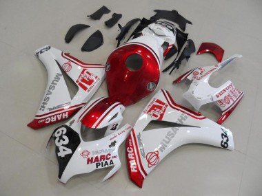 Blanco Rojo HARC Pro PIAA 634 Kits Carenado Honda CBR 1000 RR 08-11