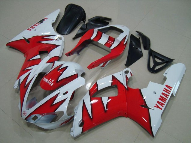 Blanco Rojo Llama Carenado Yamaha R1 00-01