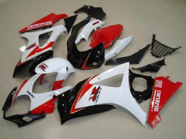 Blanco Rojo Negro Carenado Suzuki GSXR 1000 K7 07-08