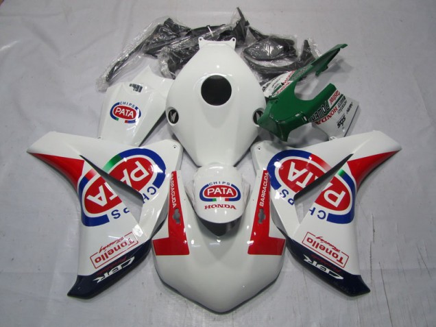 Blanco Rojo PATA Carenado & Plástico Honda CBR 1000 RR 08-11