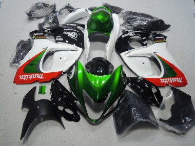 Blanco Verde Makita Carenado Suzuki GSXR 1300 Hayabusa 08-19