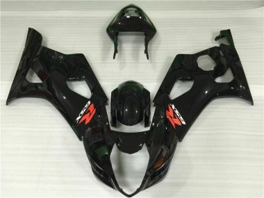 Brillante Negro ABS Carenado Suzuki GSXR 1000 K3 03-04