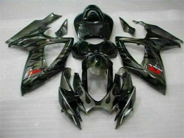 Negro ABS Carenado Suzuki GSXR 600 / 750 K6 06-07