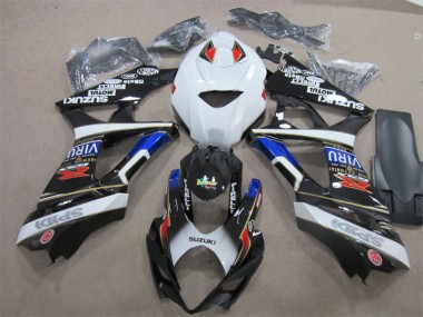 Negro Blanco Azul Inyección Kit Carenado Suzuki GSXR 1000 K7 07-08