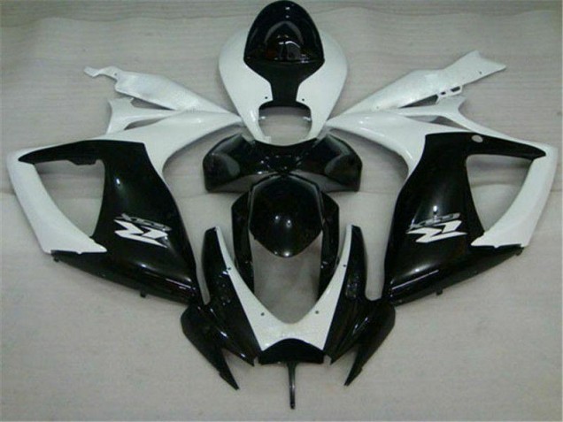 Negro Blanco Carenado Suzuki GSXR 600 / 750 K6 06-07