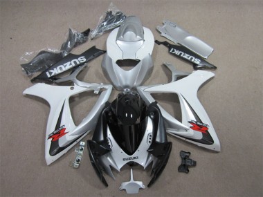 Negro Blanco Carenado Suzuki GSXR 600 K6 06-07