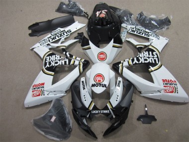 Negro Blanco Lucky Strike Motul Carenado Suzuki GSXR 600 K6 06-07