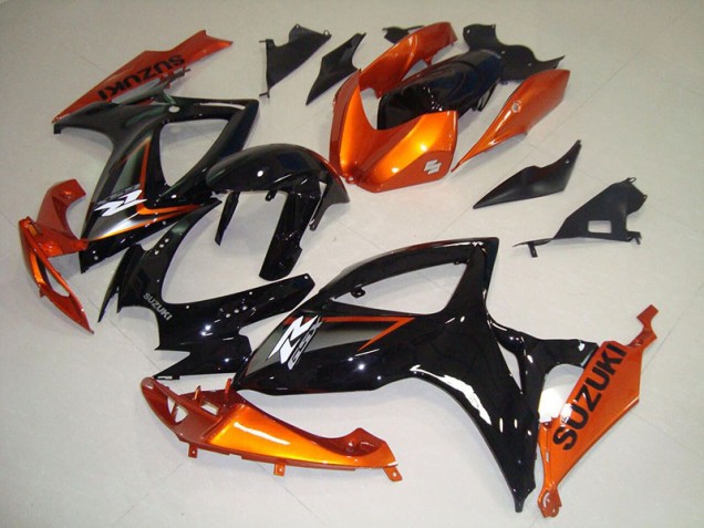 Negro Naranja Kits Completo Carenado ABS Suzuki GSXR 750 K6 06-07