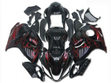 Negro Rojo ABS Kits Carenado Suzuki GSXR 1300 Hayabusa 08-19