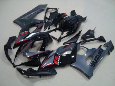 Negro Rojo Calcomanías Carenado Suzuki GSXR 1000 K5 05-06