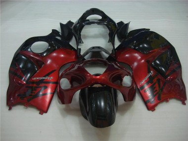 Rojo Negro ABS Carenado Suzuki GSXR 1300 Hayabusa 96-07