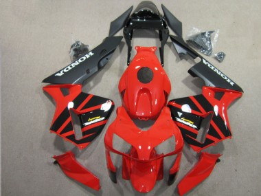 Rojo Negro Kit Carenados ABS Completo Honda CBR 600 RR 03-04