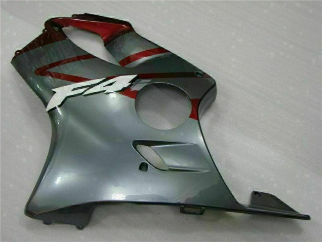 Rojo Plata Kits Completo Carenado ABS Honda CBR 600 F4i 01-03