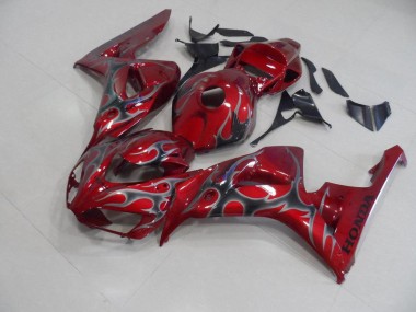 Rojo Plata Llama Carenado Honda CBR 1000 RR 06-07