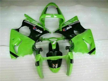 Verde Negro Inyección Kit Carenado Kawasaki ZX6R 00-02