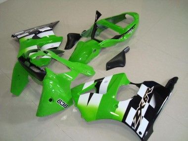 Verde Negro Kit Carenado ABS Completo Kawasaki ZX6R 00-02