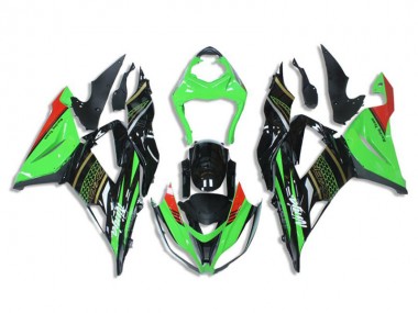 Verde Negro Kits Completo Carenado Kawasaki ZX6R 13-18