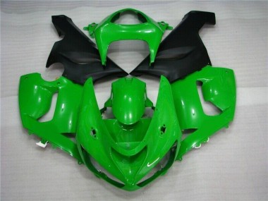 Verde Negro Mate Carenado Kawasaki ZX6R 05-06